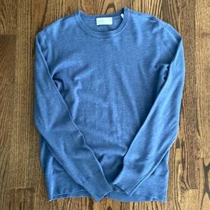 Baldwin (BLDWN) lightweight blue sweater, NWT, size S, cotton/linen/poly blend
